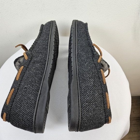 Fireside By Dearfoams Men's Grafton Genuine Shearling Moccasin Slipper 12 New - Picture 8 of 11